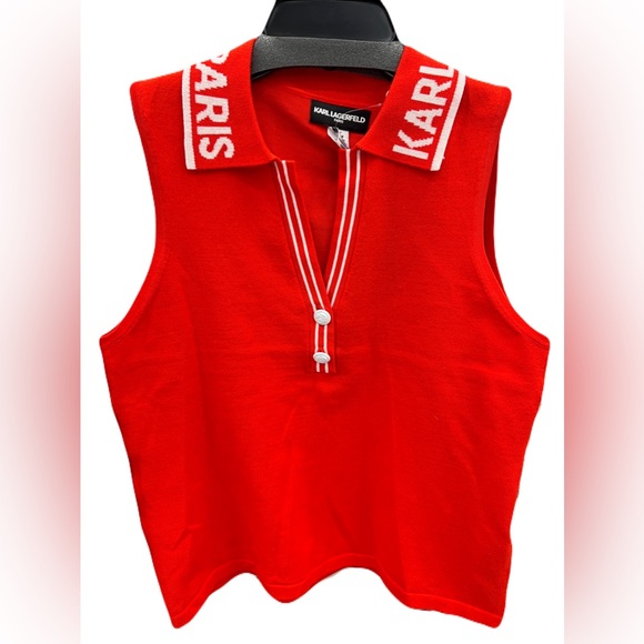 Karl Lagerfeld knitted sleeves top - Picture 2 of 6